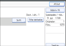 Illustration af kontrolpanelet