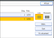 Illustration af kontrolpanelet