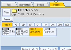 Illustration af kontrolpanelet