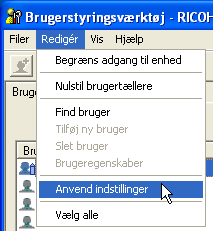 Billede af programskærmen