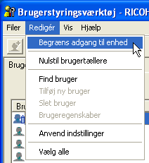 Billede af programskærmen