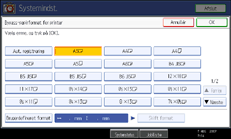 Illustration af betjeningspanelskærmbillede