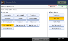 Illustration af betjeningspanelskærmbillede