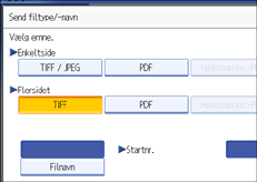 Illustration af skærm på kontrolpanel