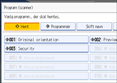 Illustration af skærm på kontrolpanel