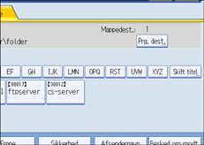 Illustration af skærm på kontrolpanel