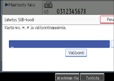 Käyttöpaneelin näyttö