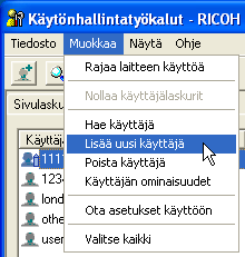 Kuva sovellusnäytöstä