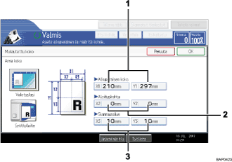 Esimerkki k&auml;ytt&ouml;paneelin&auml;yt&ouml;st&auml;, esimerkki numeroidusta viitteest&auml;
