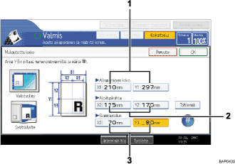 Esimerkki k&auml;ytt&ouml;paneelin&auml;yt&ouml;st&auml;, esimerkki numeroidusta viitteest&auml;