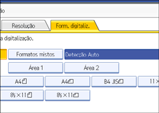 Ilustração do ecrã do painel de operação