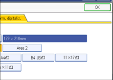 Ilustração do ecrã do painel de operação