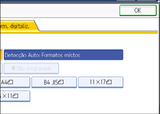 Ilustração do ecrã do painel de operação