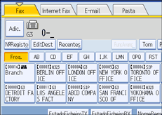 Ilustração do ecrã do painel de operação