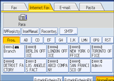 Ilustração do ecrã do painel de operação