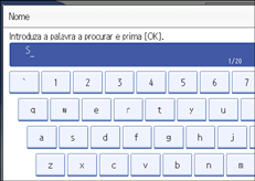 Ilustração do ecrã do painel de operação