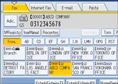 Ilustração do ecrã do painel de operação