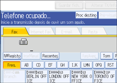 Ilustração do ecrã do painel de operação