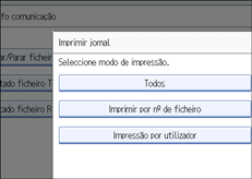 Ilustração do ecrã do painel de operação
