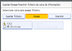 Ilustração do ecrã do painel de operação