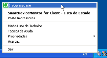 Ilustra&ccedil;&atilde;o de aplica&ccedil;&atilde;o no ecr&atilde;