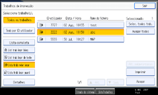 Imagem do ecrã do painel de operações