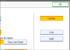 Ilustração do ecrã do painel de operação