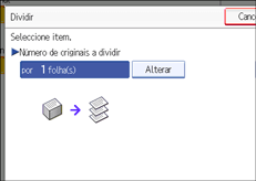Ilustração do ecrã do painel de operação