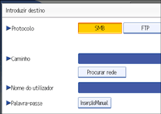 Ilustração do ecrã do painel de operação