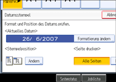 Die Abbildung zeigt die Betriebsbedienanzeige