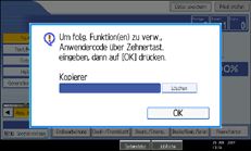 Abbildung der Bedienfeldanzeige