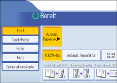 Abbildung Bedienfeldanzeige