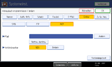 Abbildung Bedienfeldanzeige