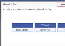 Illustrazione schermata pannello operativo