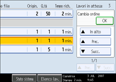 Illustrazione schermata pannello operativo