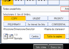 Illustrazione schermata pannello operativo