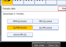 Illustrazione schermata pannello operativo