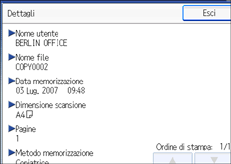 Illustrazione schermata pannello operativo