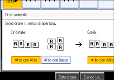 Illustrazione schermata pannello operativo