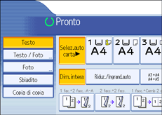 Illustrazione schermata pannello operativo