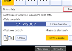 Illustrazione schermata pannello operativo