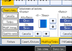 Illustrazione schermata pannello operativo