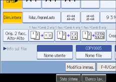 Illustrazione schermata pannello operativo