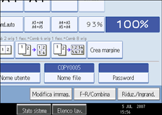 Illustrazione schermata pannello operativo