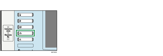 Illustrazione del tasto stampante