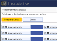 Illustrazione schermata pannello di controllo