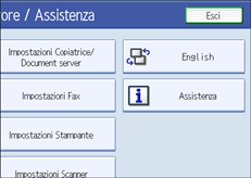 Illustrazione schermata pannello di controllo
