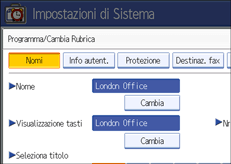 Illustrazione schermata pannello di controllo