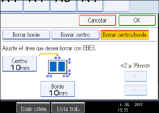Ilustraci&oacute;n de la pantalla del panel de operaciones
