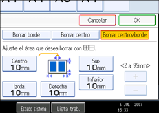Ilustraci&oacute;n de la pantalla del panel de operaciones